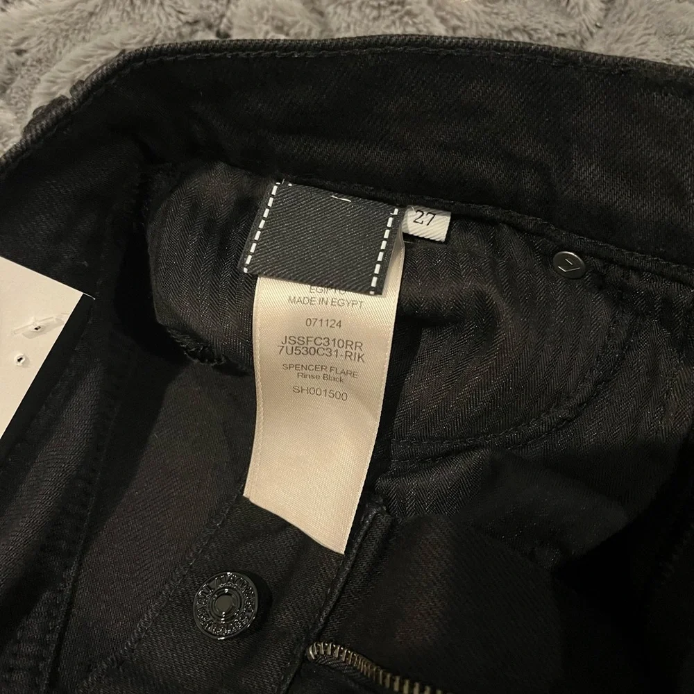 NWT 7 For All Mankind Black Flare Jeans